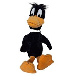 Vintage 1989 Daffy Duck Warner Brothers Mighty Star Plush Stuffed Animal 15.5"